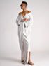 Silk Draped Cross Back Coat silver grey
